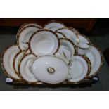 A tray of Royal Crown Derby Cloisonne dinnerware