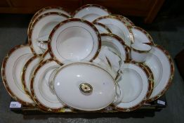 A tray of Royal Crown Derby Cloisonne dinnerware