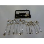 WITHDRAWN A set of six Victorian silver teaspoons hallmarked Sheffield 1897 John Round & Son