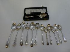 WITHDRAWN A set of six Victorian silver teaspoons hallmarked Sheffield 1897 John Round & Son