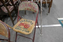 Painted folding chair