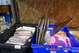 Two crates of singles and LPs including Otis Redding etc