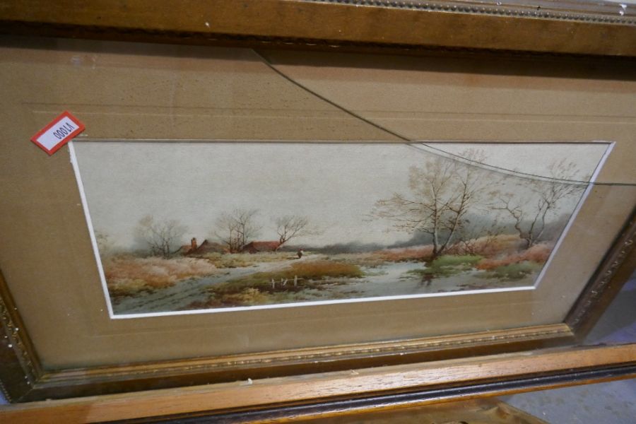 An early 20th century watercolour of beach scene and sundry pictures - Image 4 of 7