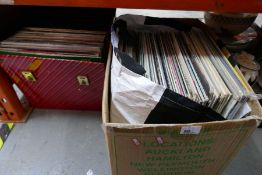 Two boxes mixed LP's including 70's classics, Abba etc