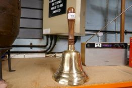 Large brass school bell