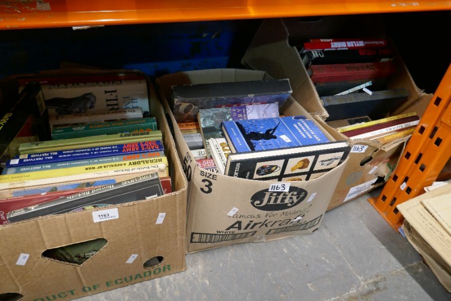 Three boxes of hardback war related books