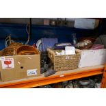 Four boxes of china and glassware including Hornsea China, Wedgwood, Aynsley etc