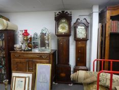 A 19th century mahogany 8 day Longcase clock having brass dial with silvered chapter ring, the dial