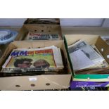 A quantity of Rolling Stones music papers from 1971, 1972 and 1973. 3 boxes of melody maker papers 1