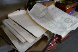A quantity of unframed but mainly mounted 19th century prints and some maps
