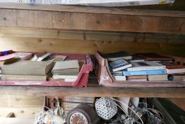 Two crates of vintage books including Millers guides, books on wine, annuals, etc