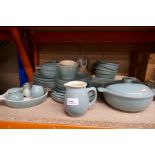 Selection of Denby pottery including lidded dishes, baking trays, plates and saucers, etc