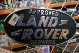 Approved services Land Rover sign