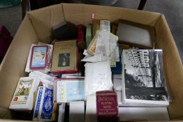 A quantity of old playing cards and sundry