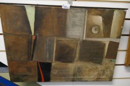 H Borneman; a 20th century abstract oil, signed, 65 x 45cms