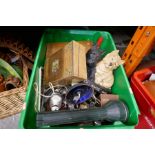Box of vintage collectables to include wooden boxes, jewellery boxes and advertising