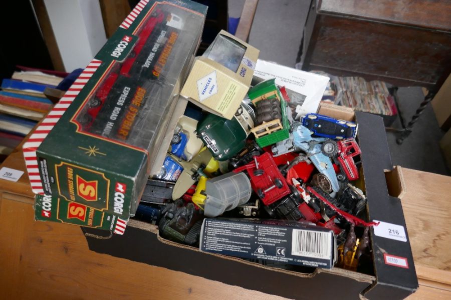 A box of diecast vehicles to include Corgi, etc - Image 2 of 2