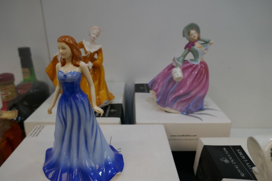 A selection of four Royal Doulton figures depicting ladies in fine dress: Kathy, Sapphire, Kirsty & - Image 7 of 8