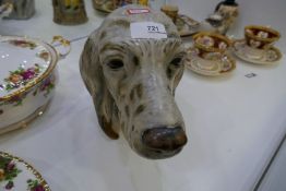 Large Spaniel (dog) head bust by Lladro, finished in matt glaze