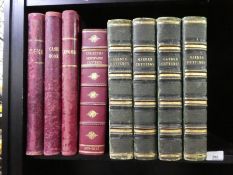 Small collection of antique leather bound books on garden cuttings and ledgers