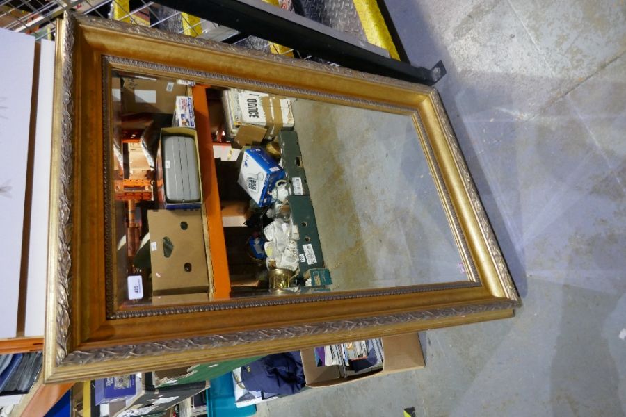 A gilt framed rectangular bevelled wall mirror - Image 2 of 4