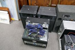 Pro Audio Citronic APX 500 mixer/amp with two acoustic solution speakers