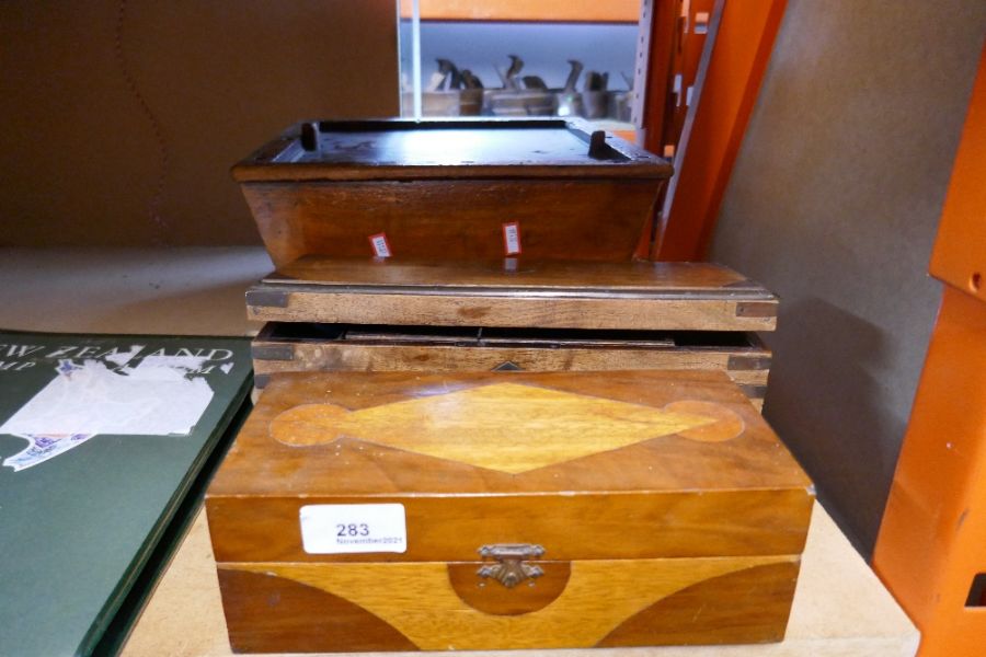 A selection of wooden boxes inlaid, and veneered etc - Image 3 of 6