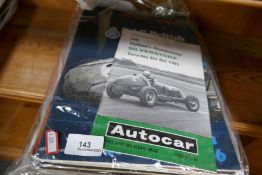 Collection of vintage car ephemera to include Silverstone 1962 programme and other Motor Racing prog