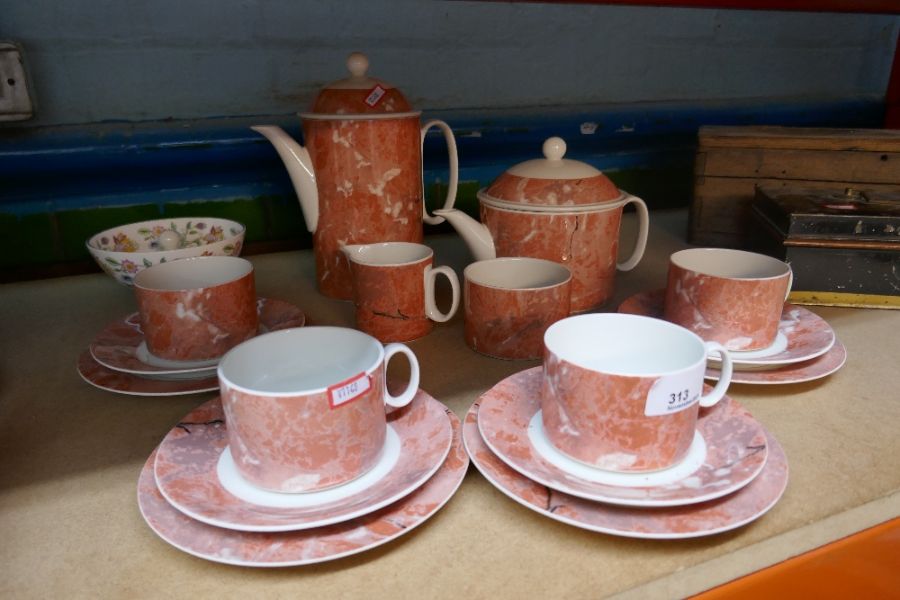A part coffee set comprising coffee pot, tea cups, etc - Villeroy & Boch - 'Siena' - Image 2 of 4