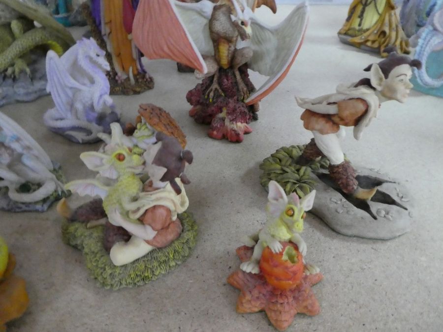 Enchantica, a quantity of mystical dragons and figures by Holland Studio craft - Image 5 of 7