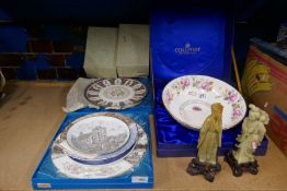 WITHDRAWN A boxed Coalport commemorative bowl, other plates and soap stone WITHDRAWN