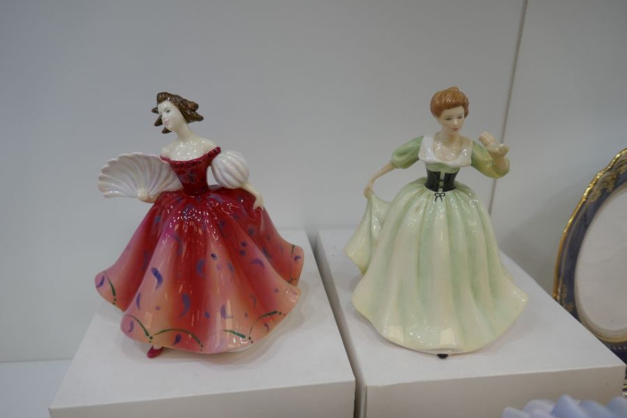 A selection of four Royal Doulton figures in fine dress: Fragrance, Hannah, First Waltz & Lily - Image 6 of 8