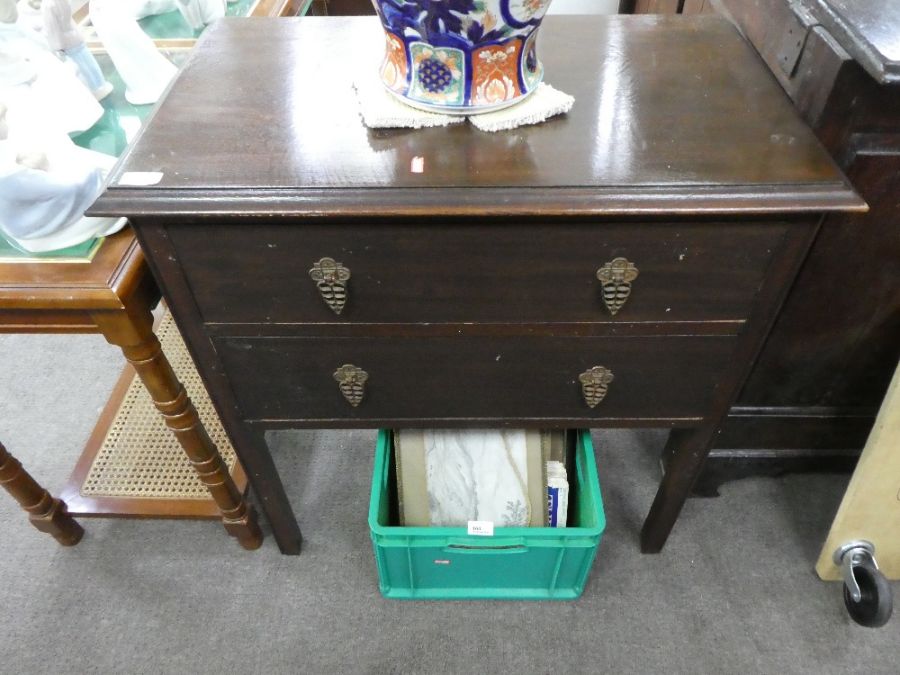 Vintage side table with two drawers - Image 2 of 2