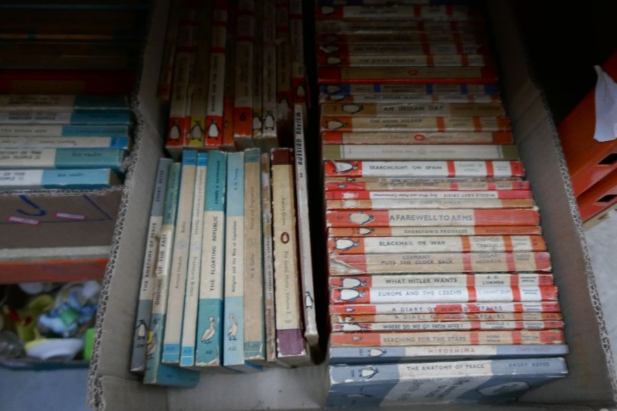 Two boxes of various paperback books, mostly penguin etc - Image 7 of 8