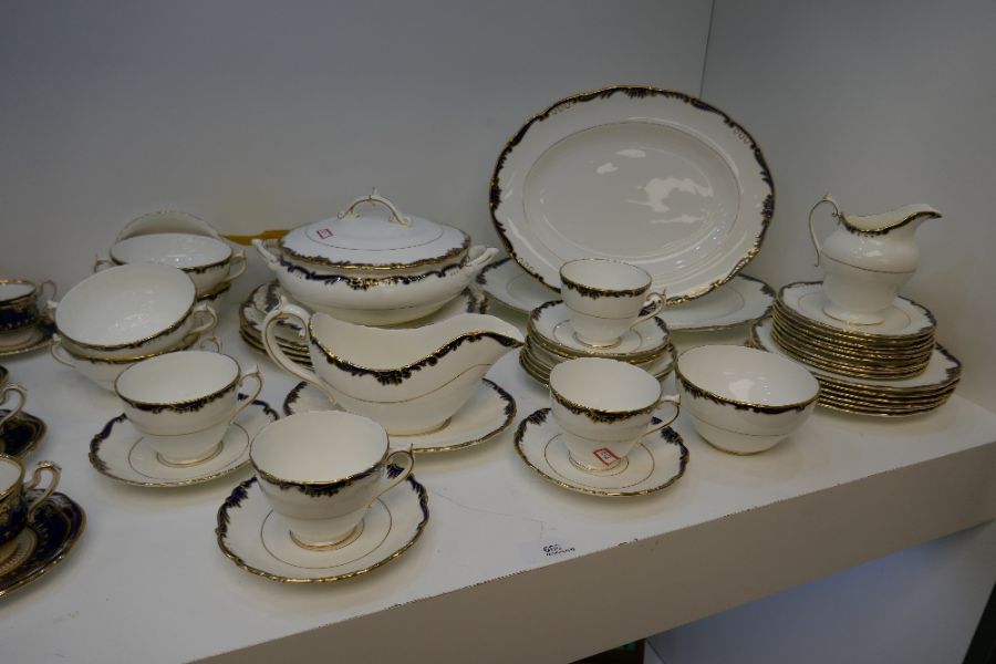 A collection of Spode china to include coffee cups, saucers, tea cups and cake plate etc, 'Lancaster - Image 3 of 12
