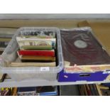 Two boxes of vintage ephemera, books, Illustrated London News, etc