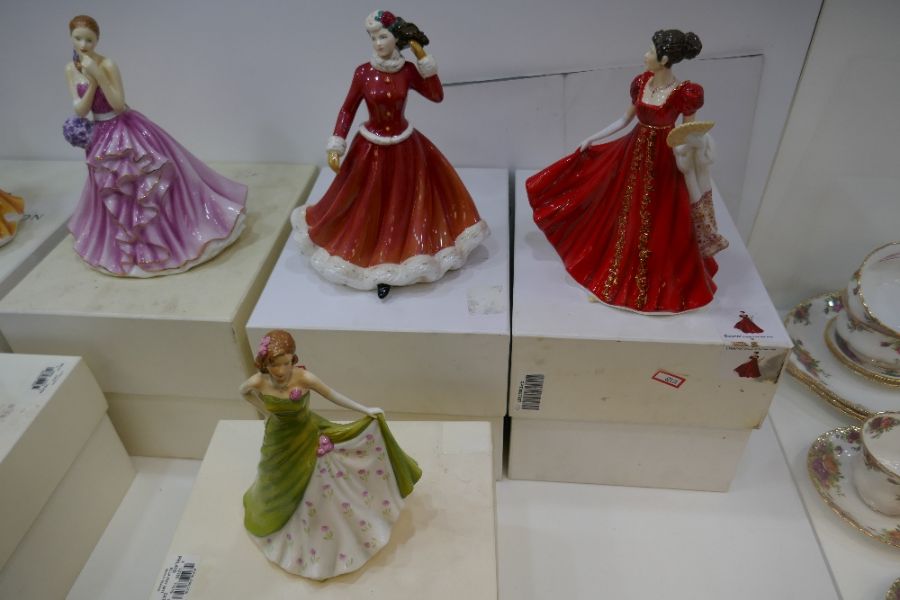 A selection of seven Royal Doulton figures of ladies in fine dresses: 2000 Eleanor, Winter Fun, Rebe - Image 4 of 6