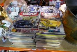 Quantity of vintage custom car magazines