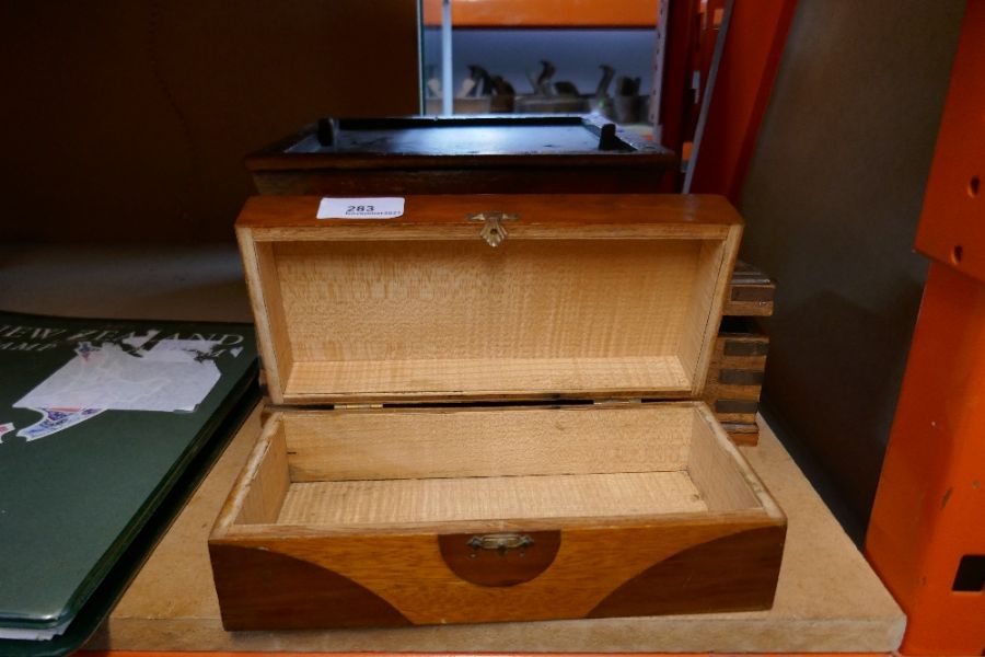 A selection of wooden boxes inlaid, and veneered etc - Bild 5 aus 6