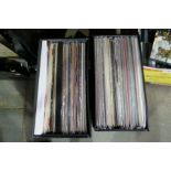 Two cases of various LPs, to include Sex Pistols, Frank Zappa box set, sound tracks etc and two boxe