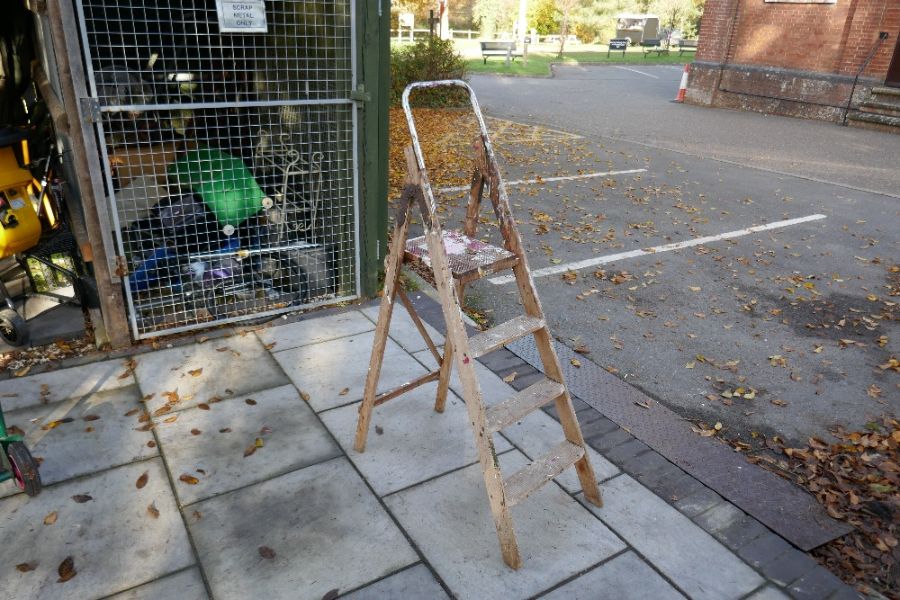 Vintage wooden step ladder