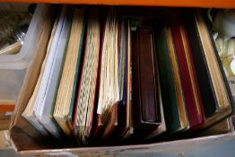 A box of stamp albums - various