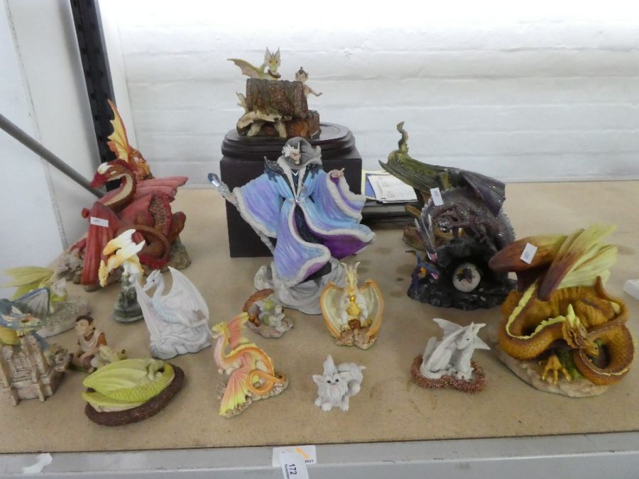 Enchantica, a quantity of mystical dragons and figures by Holland studio craft including ' The Adven - Image 7 of 9