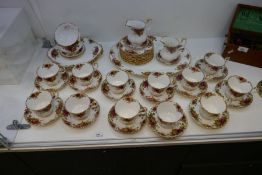 A large quantity of Old Country Rose Royal Albert bone china comprising twelve cups and saucers, var