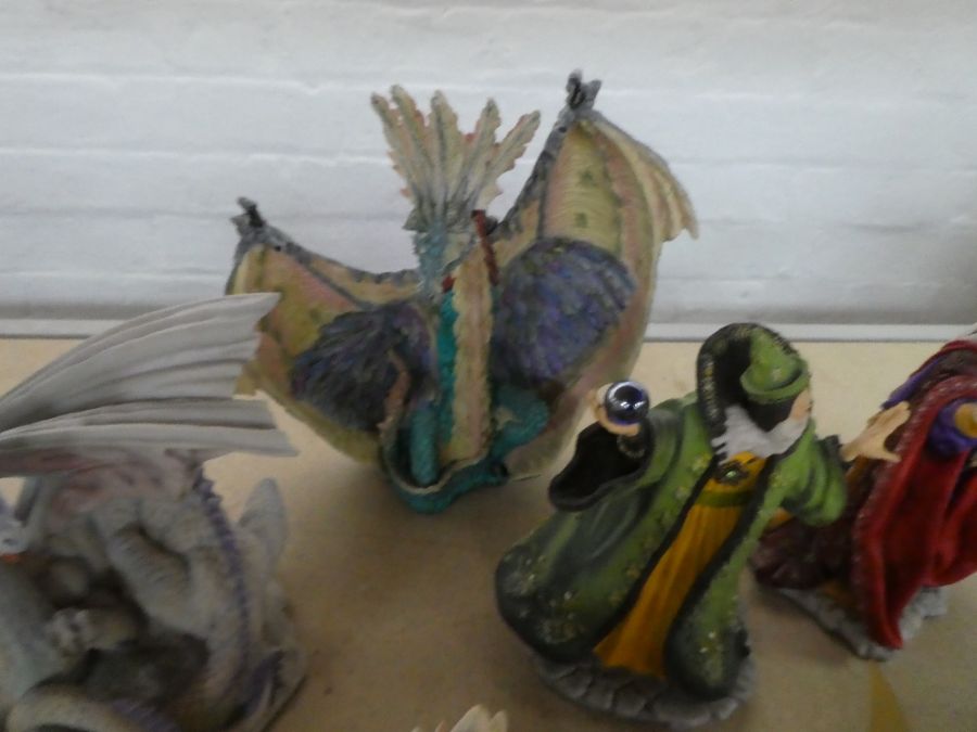 Enchantica, a quantity of mystical dragons and figures by Holland Studio craft - Image 7 of 7