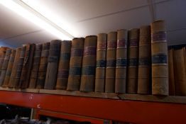 A large selection of various leather bound books on law, tax etc some dated 1840-1920s