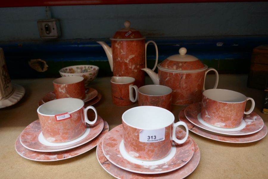 A part coffee set comprising coffee pot, tea cups, etc - Villeroy & Boch - 'Siena'