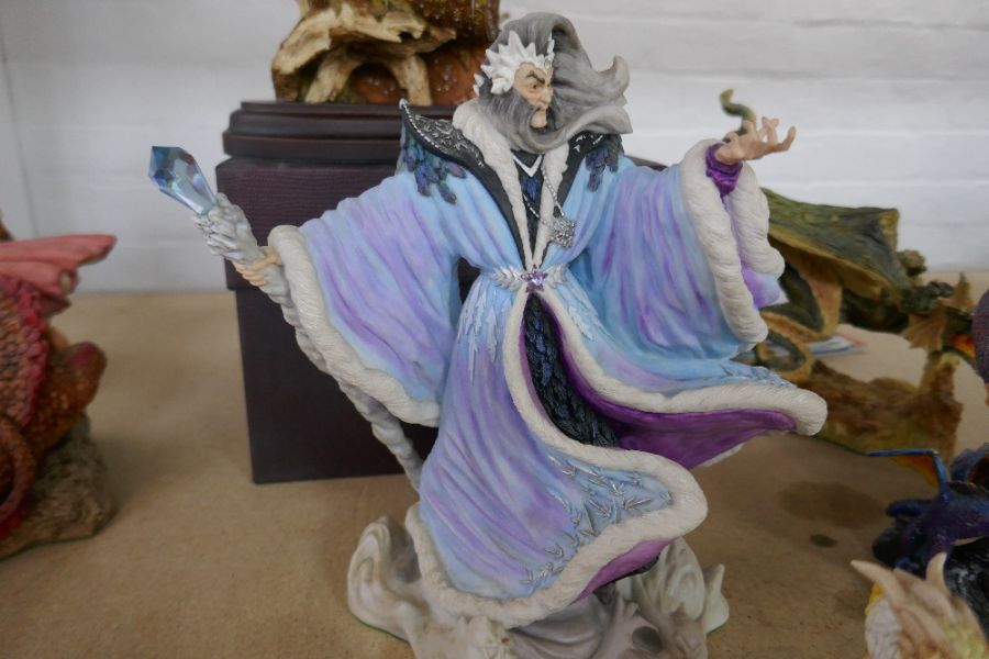 Enchantica, a quantity of mystical dragons and figures by Holland studio craft including ' The Adven - Image 2 of 9