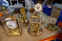 Collection of marriage clocks and 2 wall clock cases