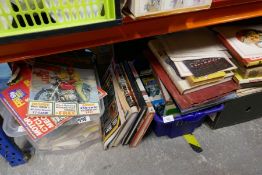 Large quantity of magazines, books, annuals and box of sundry items